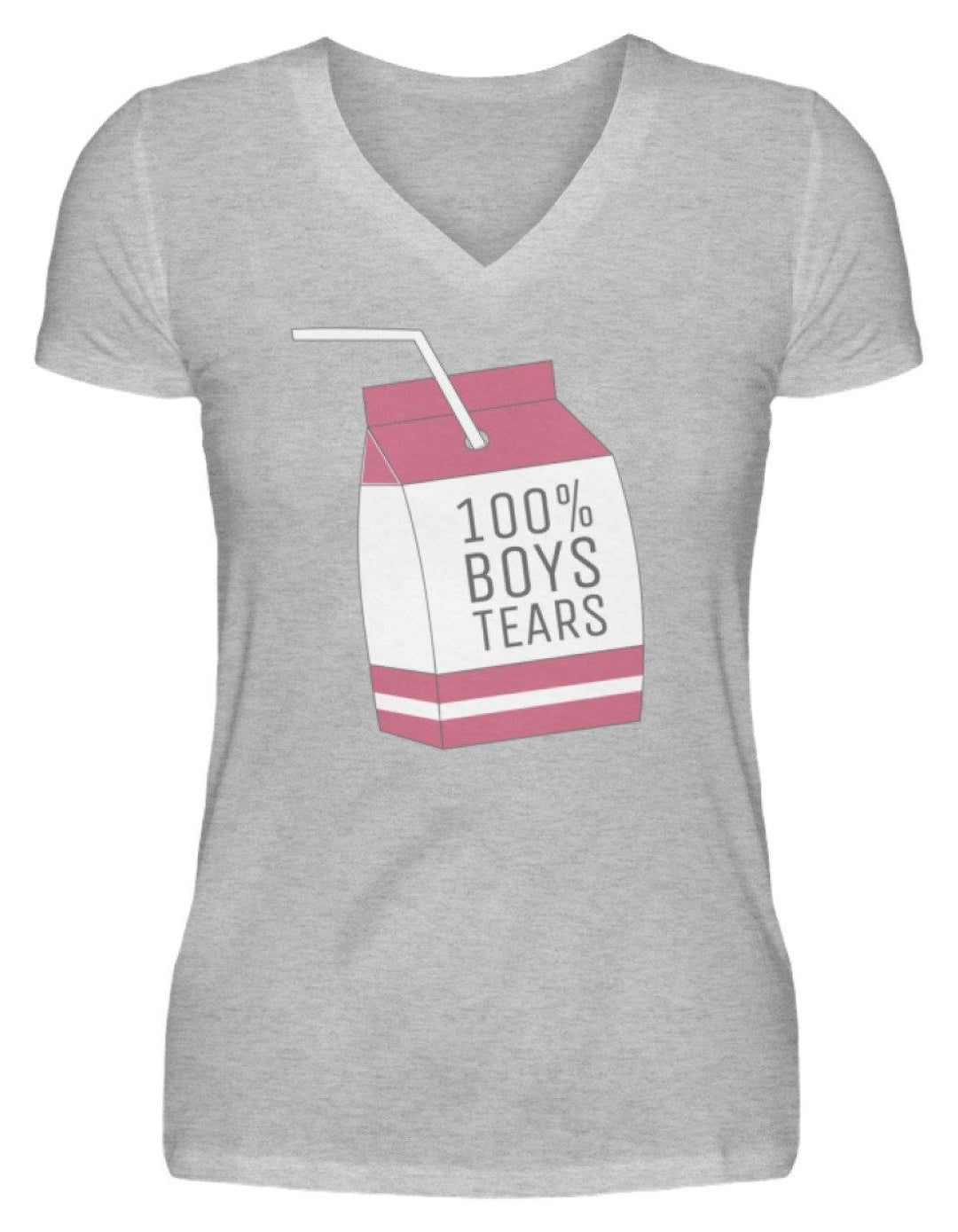 100% Boys Tears  - V-Neck Damenshirt - Words on Shirts