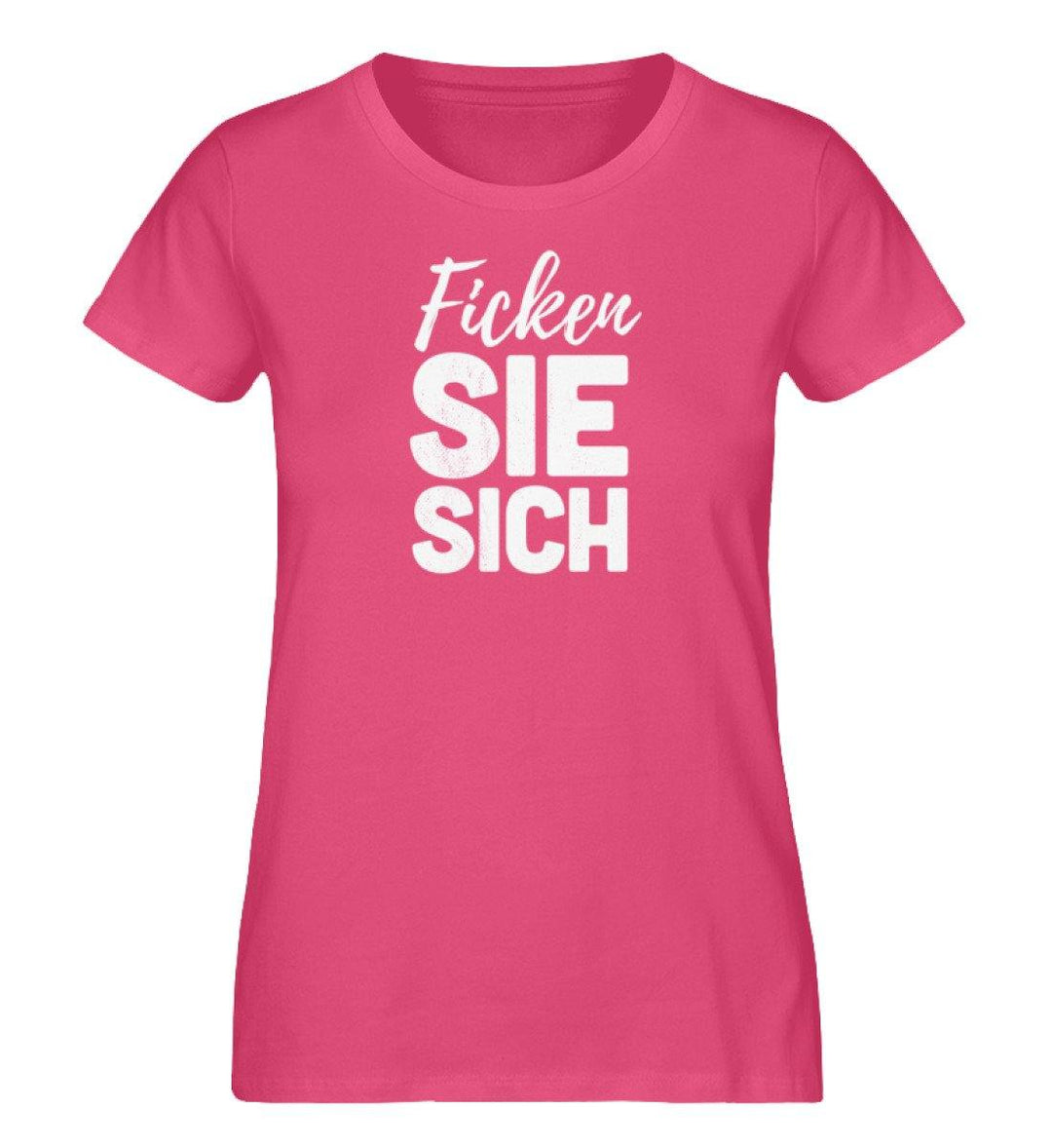 Ficken Sie sich  - Damen Premium Organic Shirt - Words on Shirts Sag es mit dem Mittelfinger Shirts Hoodies Sweatshirt Taschen Gymsack Spruch Sprüche Statement