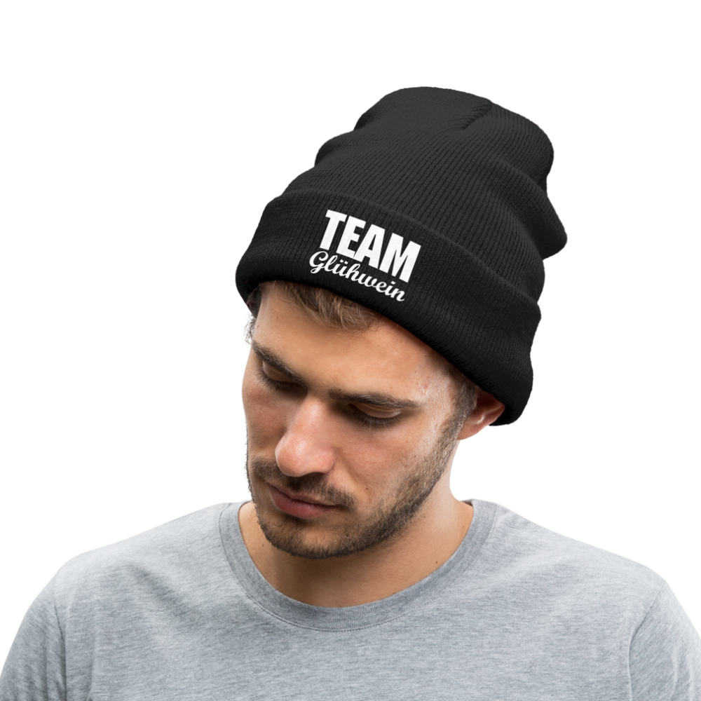 Team Glühwein - Beanie - Mütze - Wintermütze - Schwarz