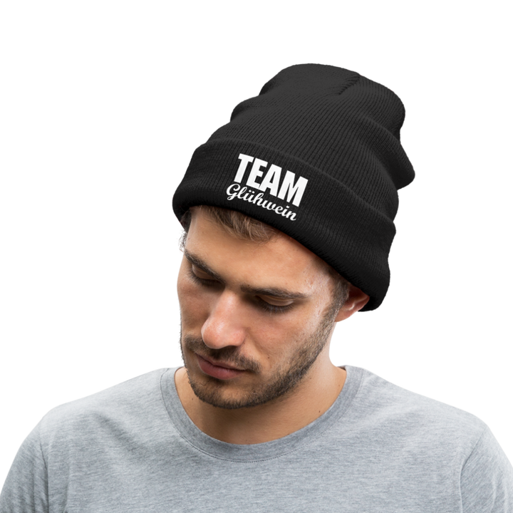 Team Glühwein - Beanie - Mütze - Wintermütze - Schwarz