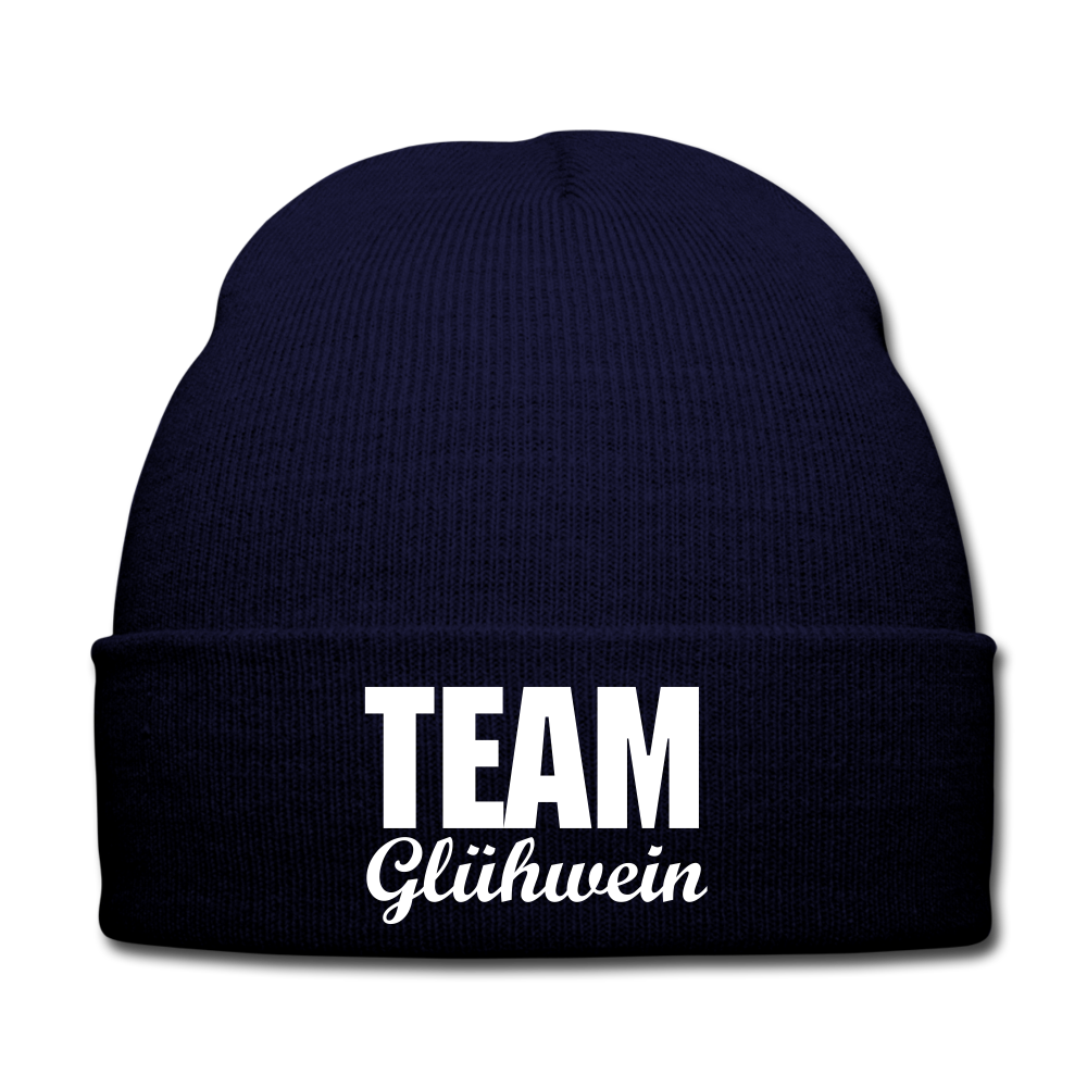 Team Glühwein - Beanie - Mütze - Wintermütze - Navy