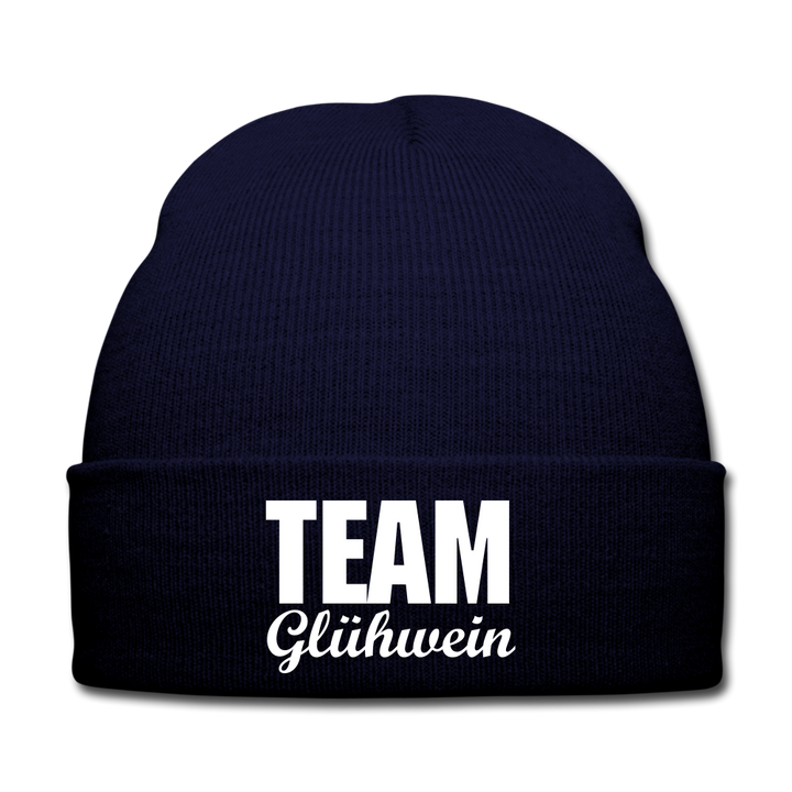 Team Glühwein - Beanie - Mütze - Wintermütze - Navy