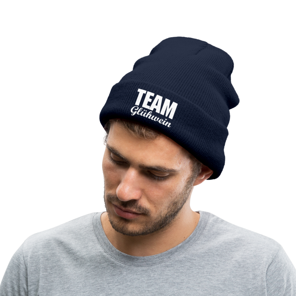 Team Glühwein - Beanie - Mütze - Wintermütze - Navy