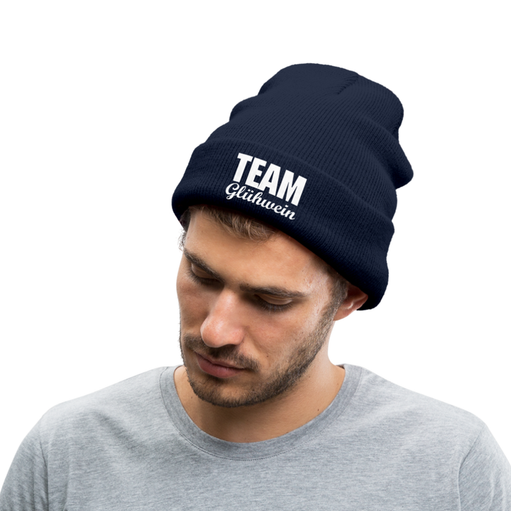 Team Glühwein - Beanie - Mütze - Wintermütze - Navy