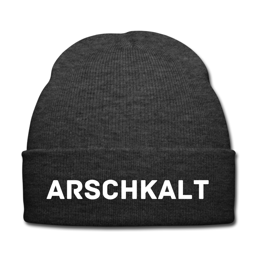 ARSCHKALT - BEANIE - MÜTZE - WINTERMÜTZE - Asphalt