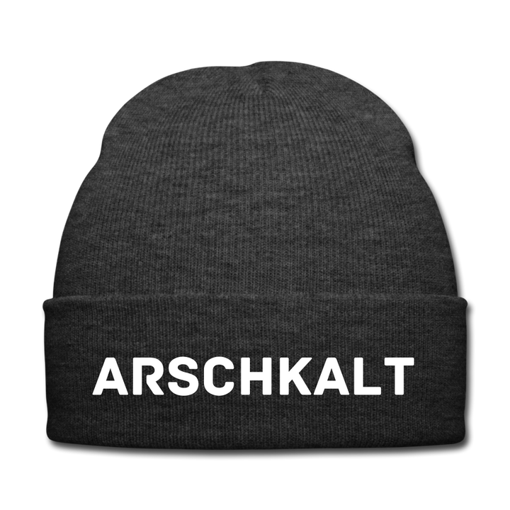 ARSCHKALT - BEANIE - MÜTZE - WINTERMÜTZE - Asphalt