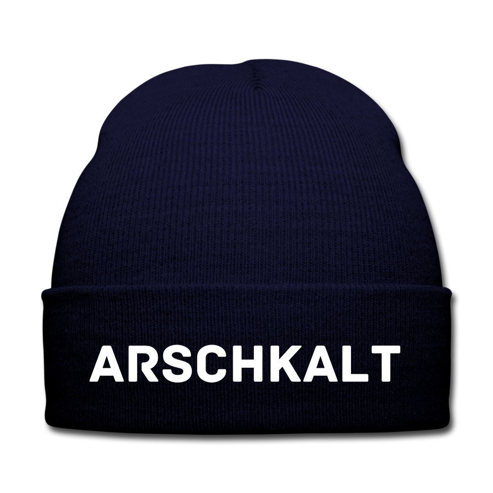 ARSCHKALT - BEANIE - MÜTZE - WINTERMÜTZE - Navy