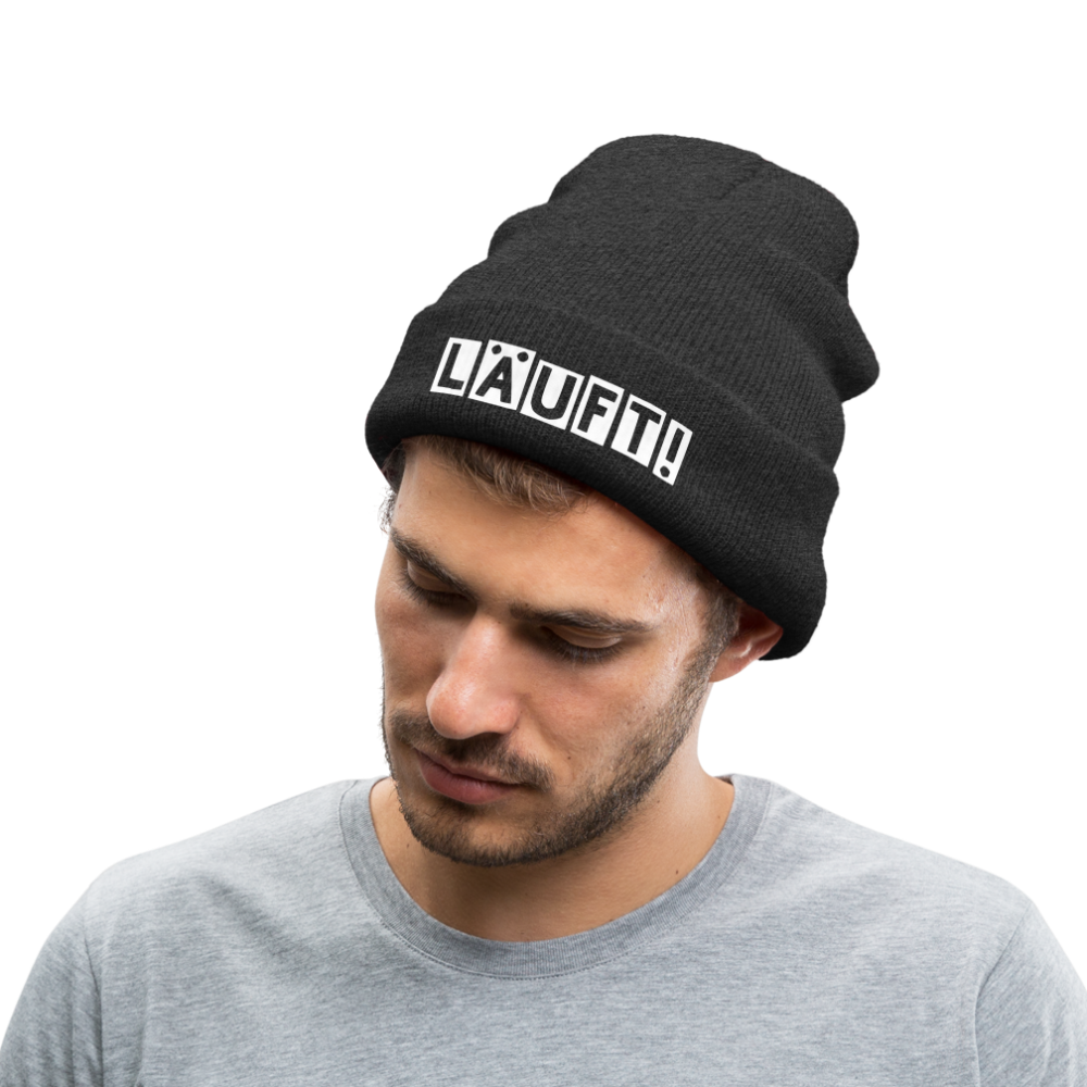 Läuft! - Beanie - Mütze - Wintermütze - Asphalt