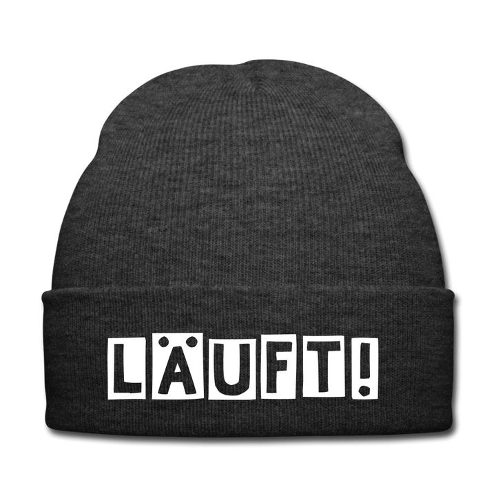 Läuft! - Beanie - Mütze - Wintermütze - Asphalt