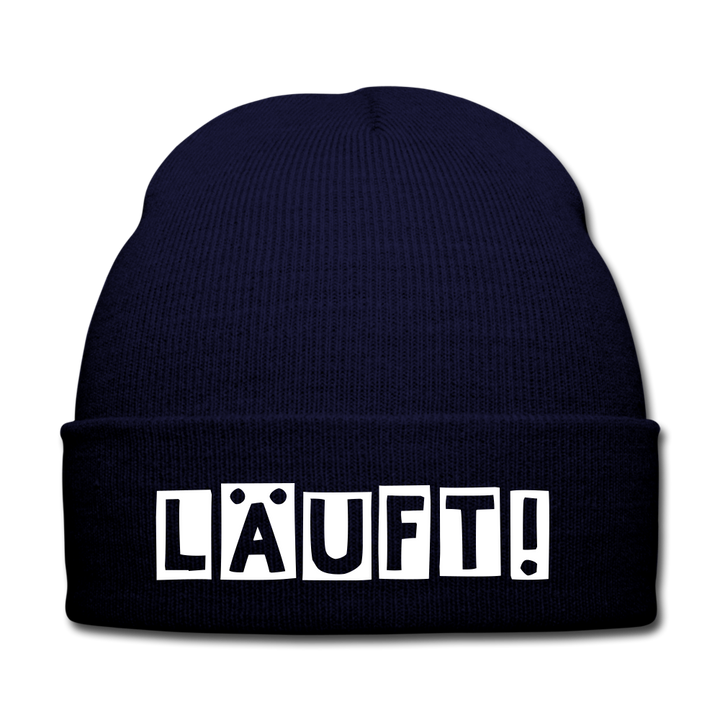 Läuft! - Beanie - Mütze - Wintermütze - Navy