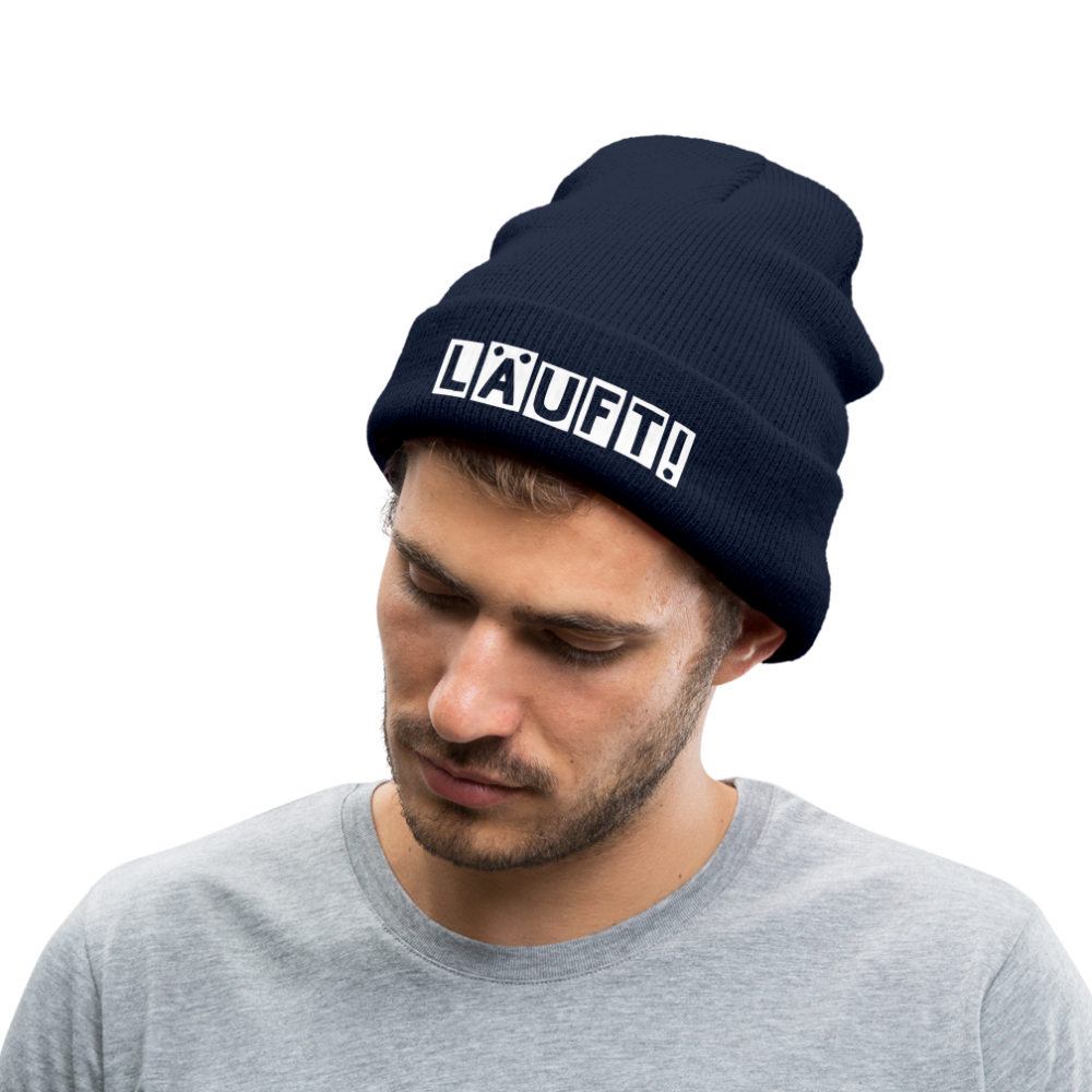 Läuft! - Beanie - Mütze - Wintermütze - Navy