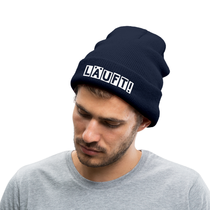 Läuft! - Beanie - Mütze - Wintermütze - Navy