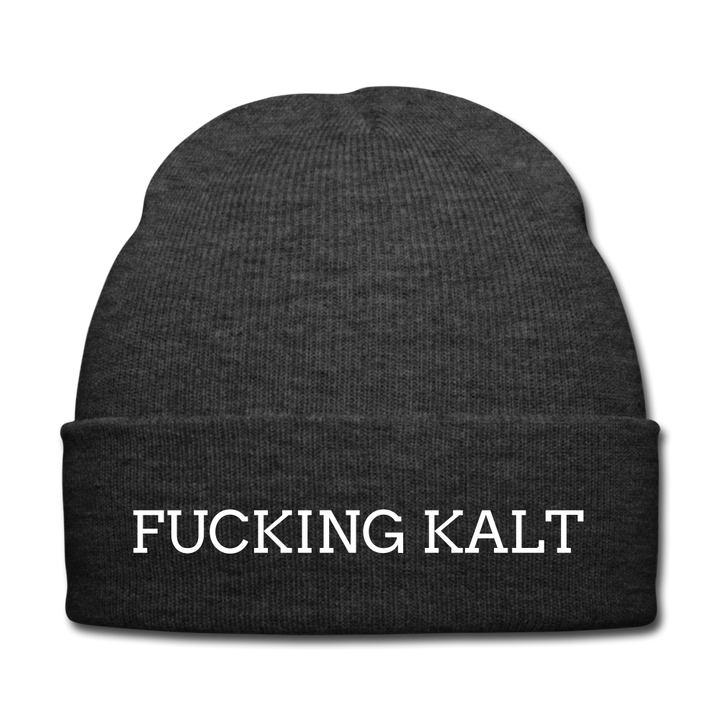 Fucking kalt - Beanie - Mütze - Wintermütze - Asphalt