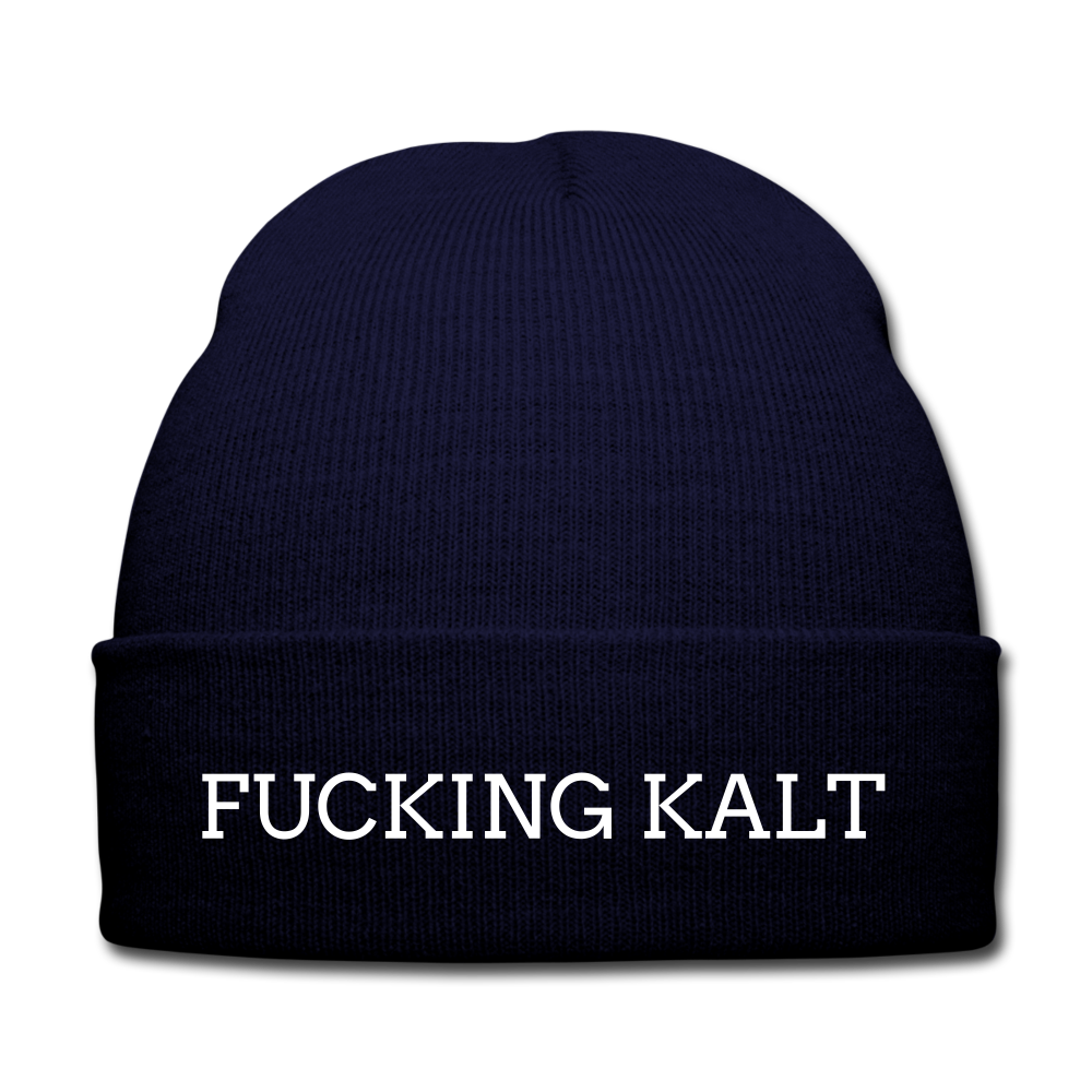 Fucking kalt - Beanie - Mütze - Wintermütze - Navy