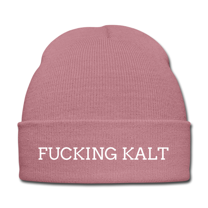 Fucking kalt - Beanie - Mütze - Wintermütze - Rosa