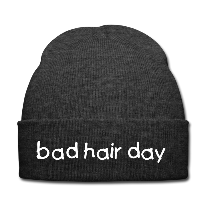 BAD HAIR DAY - BEANIE - MÜTZE - WINTERMÜTZE - Asphalt