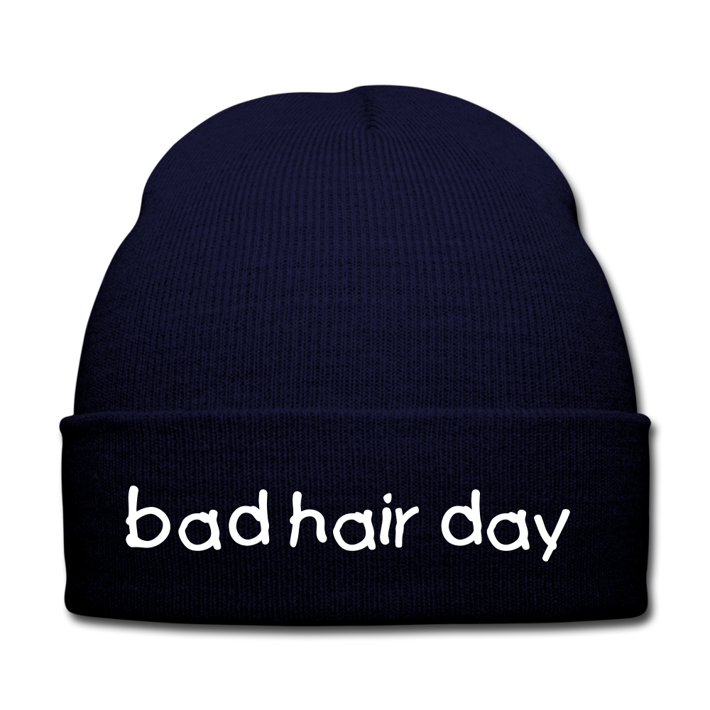 BAD HAIR DAY - BEANIE - MÜTZE - WINTERMÜTZE - Navy