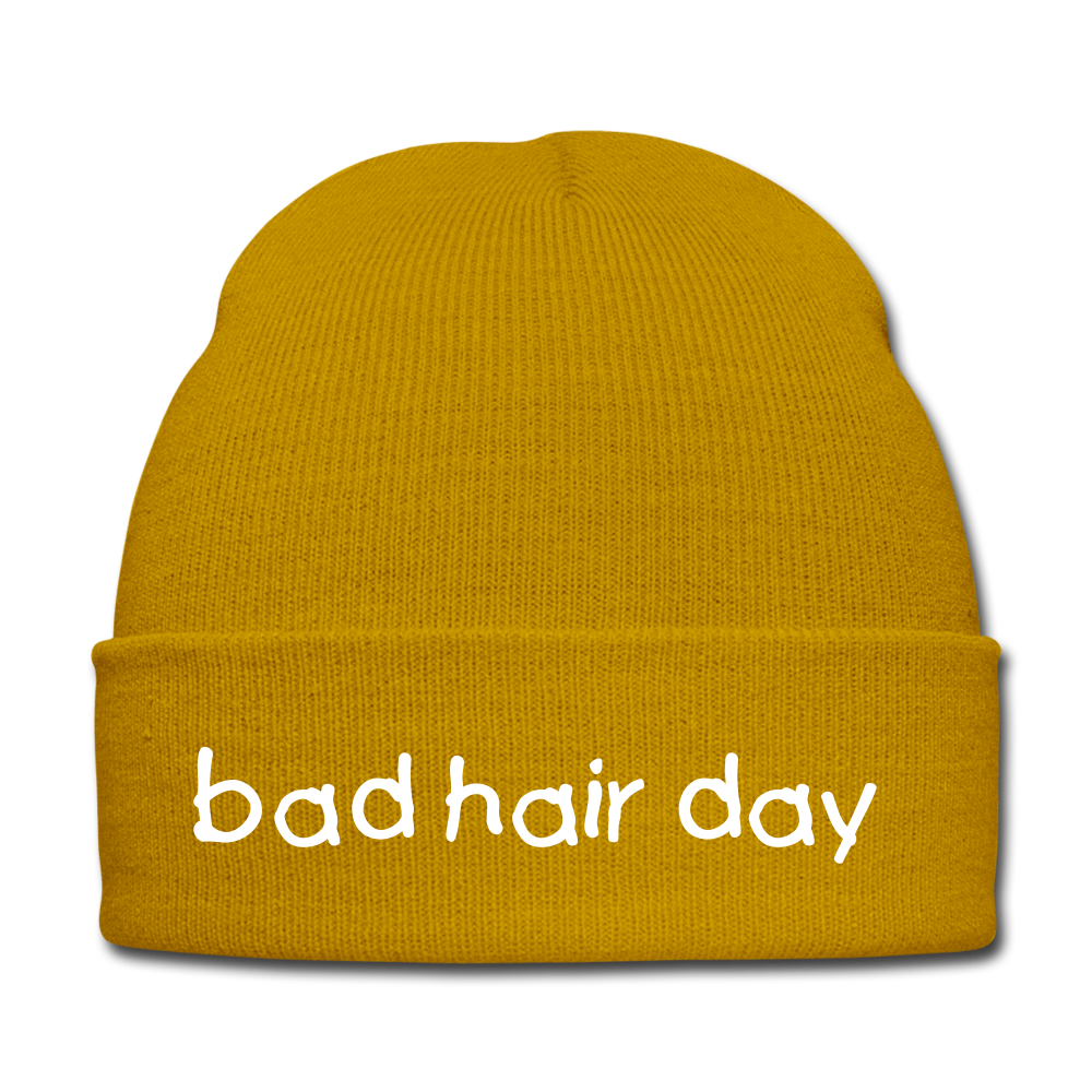 BAD HAIR DAY - BEANIE - MÜTZE - WINTERMÜTZE - Senfgelb