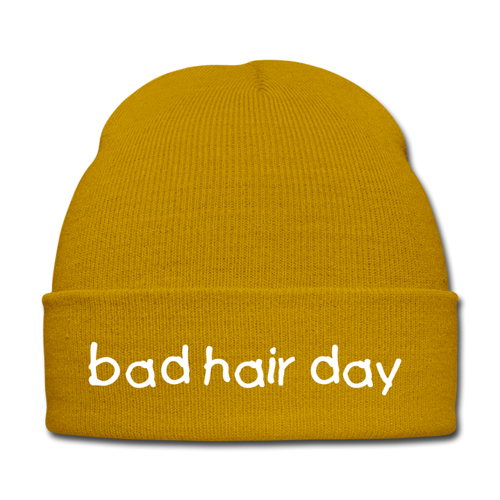 BAD HAIR DAY - BEANIE - MÜTZE - WINTERMÜTZE - Senfgelb