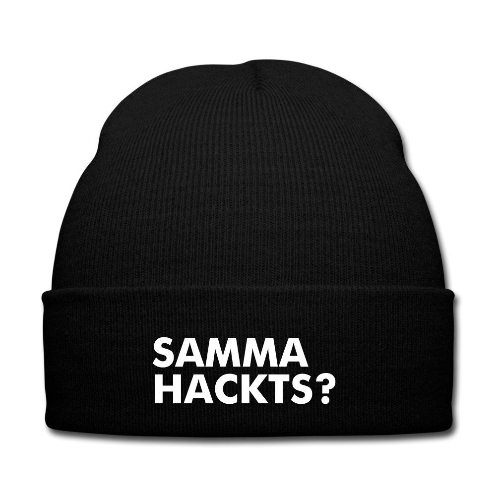 Samma Hackts? - BEANIE - MÜTZE - WINTERMÜTZE - Schwarz