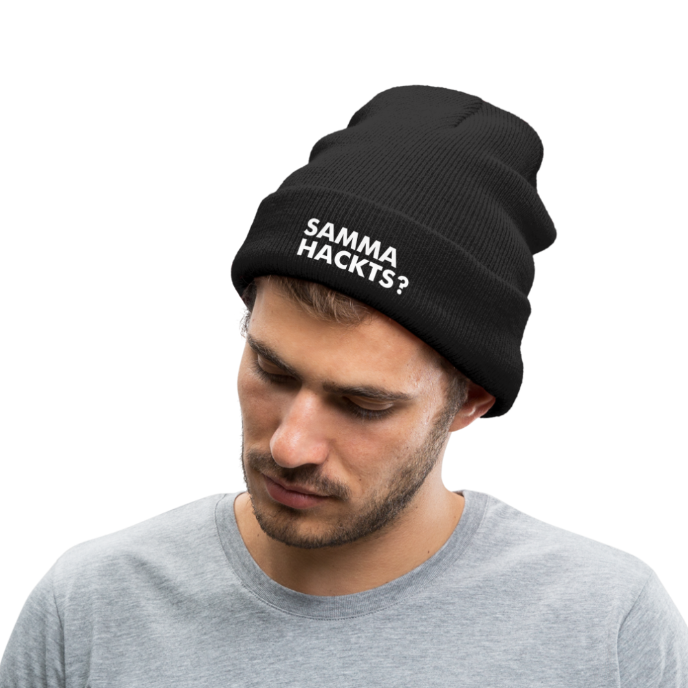 Samma Hackts? - BEANIE - MÜTZE - WINTERMÜTZE - Schwarz