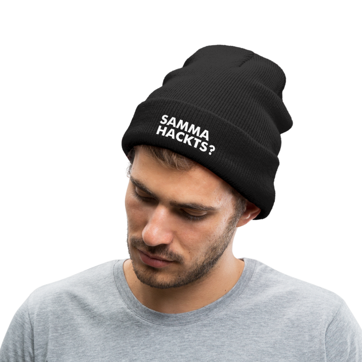 Samma Hackts? - BEANIE - MÜTZE - WINTERMÜTZE - Schwarz