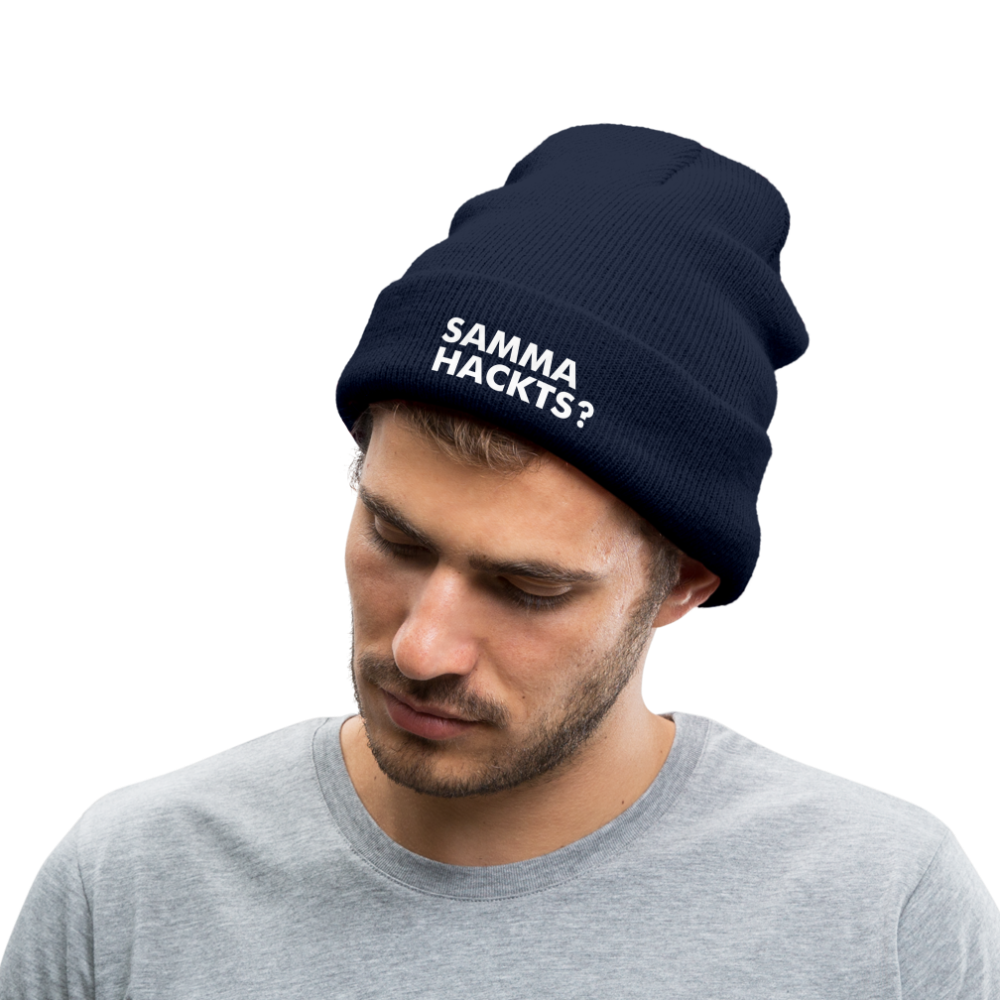 Samma Hackts? - BEANIE - MÜTZE - WINTERMÜTZE - Navy