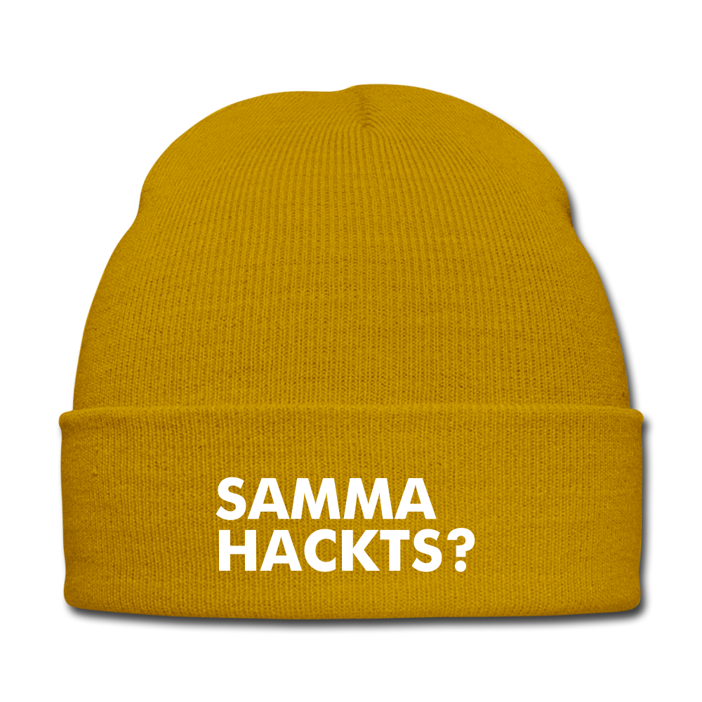 Samma Hackts? - BEANIE - MÜTZE - WINTERMÜTZE - Senfgelb