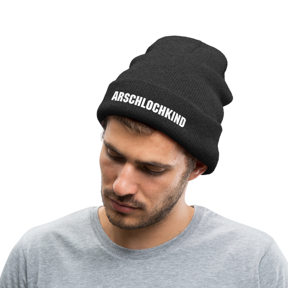 ARSCHLOCHKIND - BEANIE - MÜTZE - WINTERMÜTZE - Asphalt