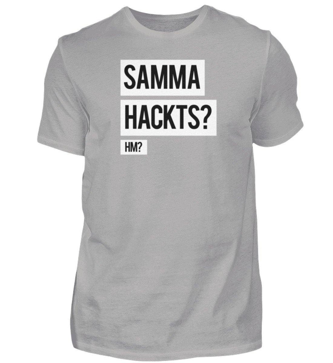 Samma Hackts? Hm?- Words on Shirts - PR  - Herren Premiumshirt - Words on Shirts Sag es mit dem Mittelfinger Shirts Hoodies Sweatshirt Taschen Gymsack Spruch Sprüche Statement