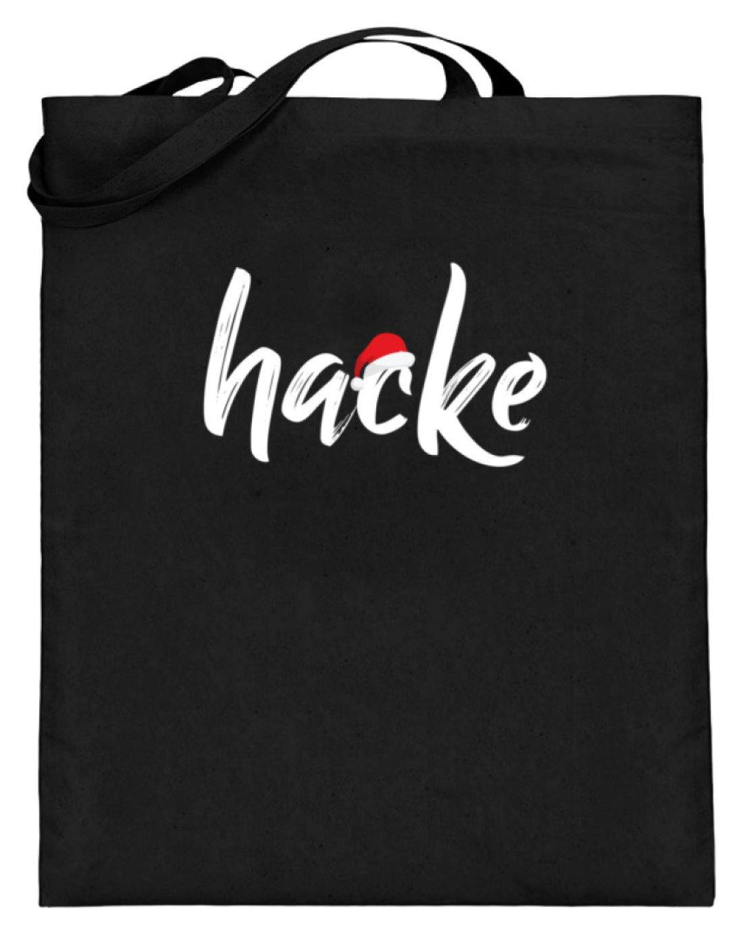 Hacke - Hacke Dicht - Words on Shirts  - Jutebeutel (mit langen Henkeln) - Words on Shirts Sag es mit dem Mittelfinger Shirts Hoodies Sweatshirt Taschen Gymsack Spruch Sprüche Statement