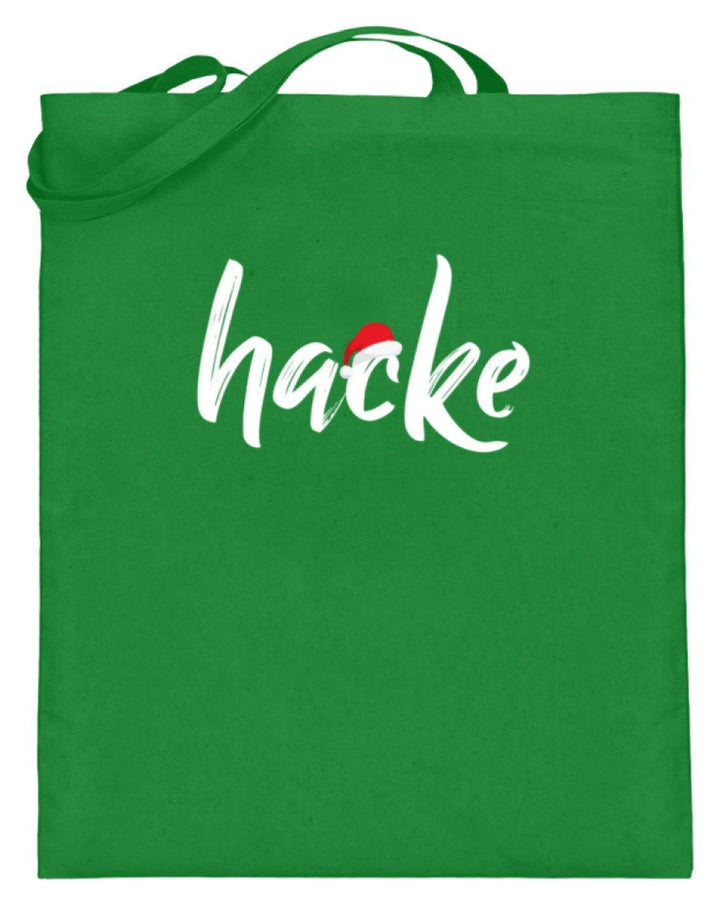 Hacke - Hacke Dicht - Words on Shirts  - Jutebeutel (mit langen Henkeln) - Words on Shirts Sag es mit dem Mittelfinger Shirts Hoodies Sweatshirt Taschen Gymsack Spruch Sprüche Statement