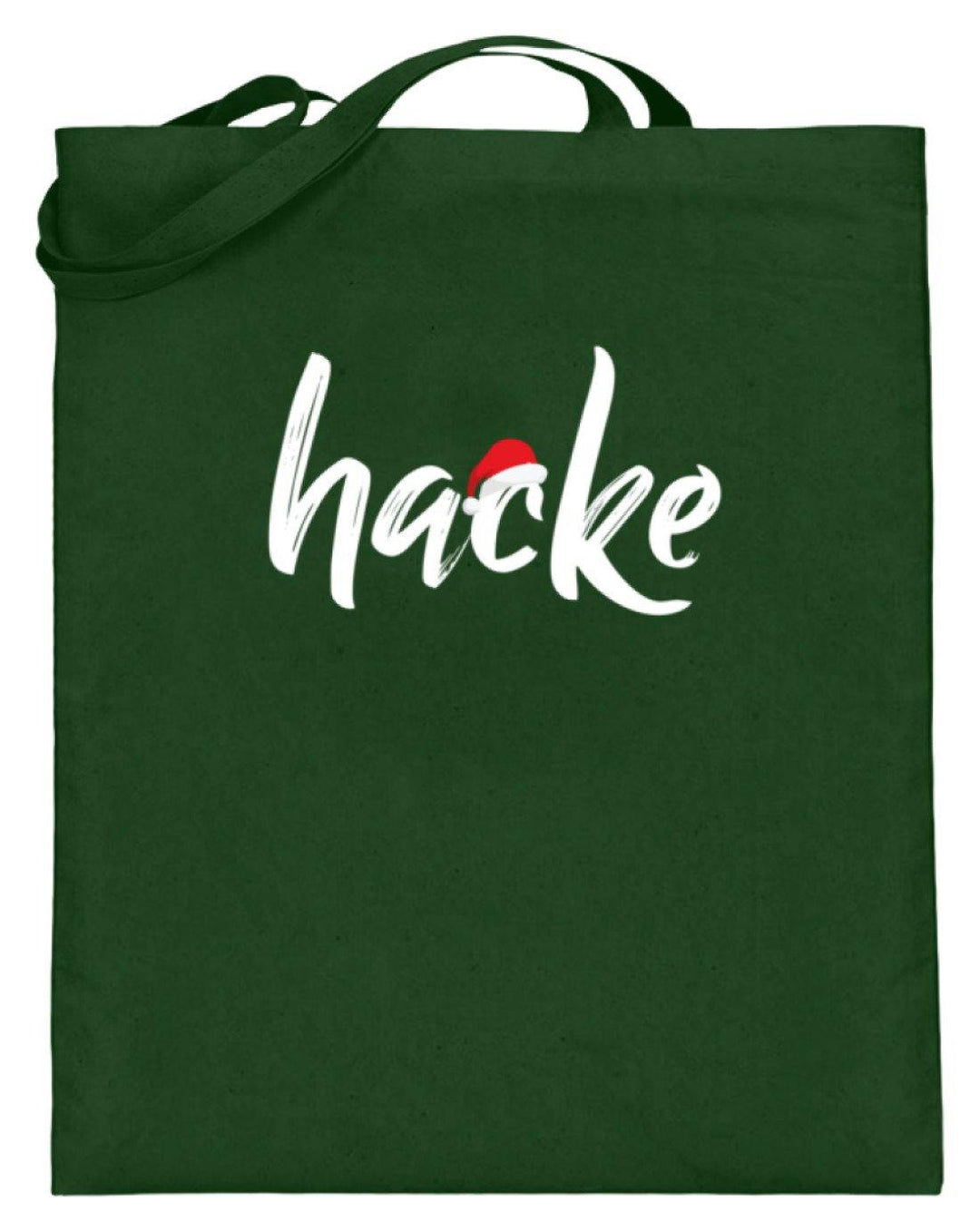 Hacke - Hacke Dicht - Words on Shirts  - Jutebeutel (mit langen Henkeln) - Words on Shirts Sag es mit dem Mittelfinger Shirts Hoodies Sweatshirt Taschen Gymsack Spruch Sprüche Statement