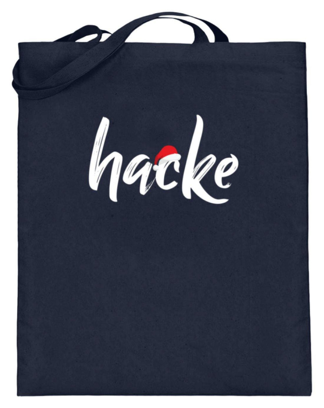Hacke - Hacke Dicht - Words on Shirts  - Jutebeutel (mit langen Henkeln) - Words on Shirts Sag es mit dem Mittelfinger Shirts Hoodies Sweatshirt Taschen Gymsack Spruch Sprüche Statement