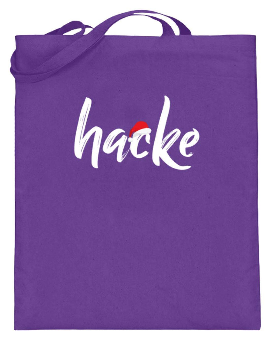 Hacke - Hacke Dicht - Words on Shirts  - Jutebeutel (mit langen Henkeln) - Words on Shirts Sag es mit dem Mittelfinger Shirts Hoodies Sweatshirt Taschen Gymsack Spruch Sprüche Statement