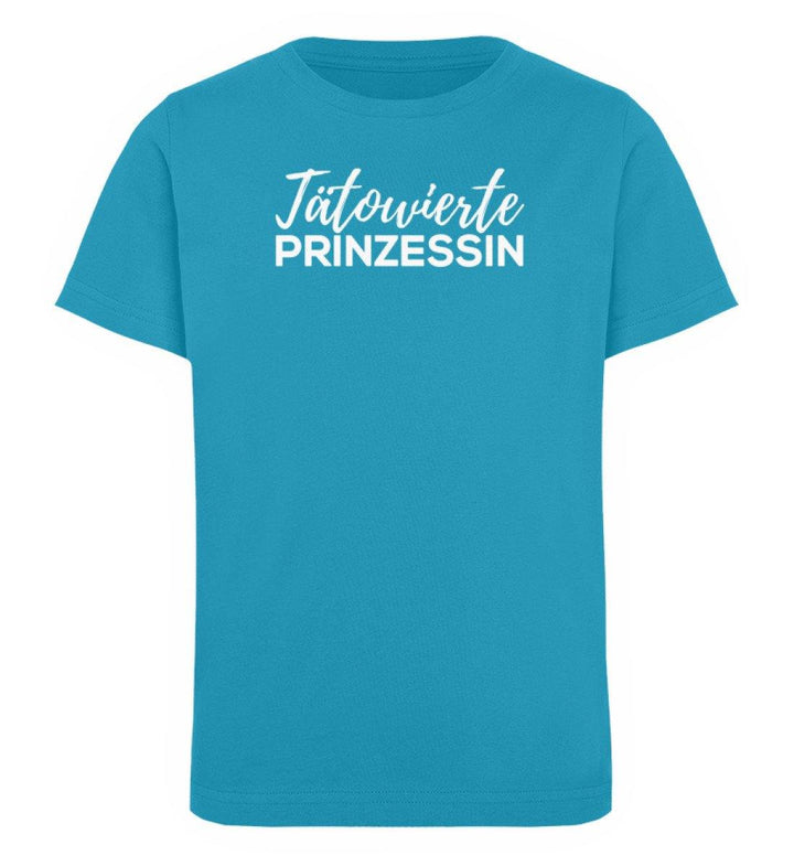 Tätowierte Prinzessin Words on Shirts PR  - Kinder Organic T-Shirt - Words on Shirts Sag es mit dem Mittelfinger Shirts Hoodies Sweatshirt Taschen Gymsack Spruch Sprüche Statement