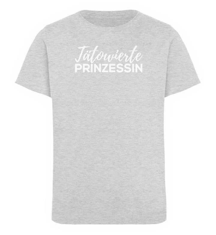 Tätowierte Prinzessin Words on Shirts PR  - Kinder Organic T-Shirt - Words on Shirts Sag es mit dem Mittelfinger Shirts Hoodies Sweatshirt Taschen Gymsack Spruch Sprüche Statement