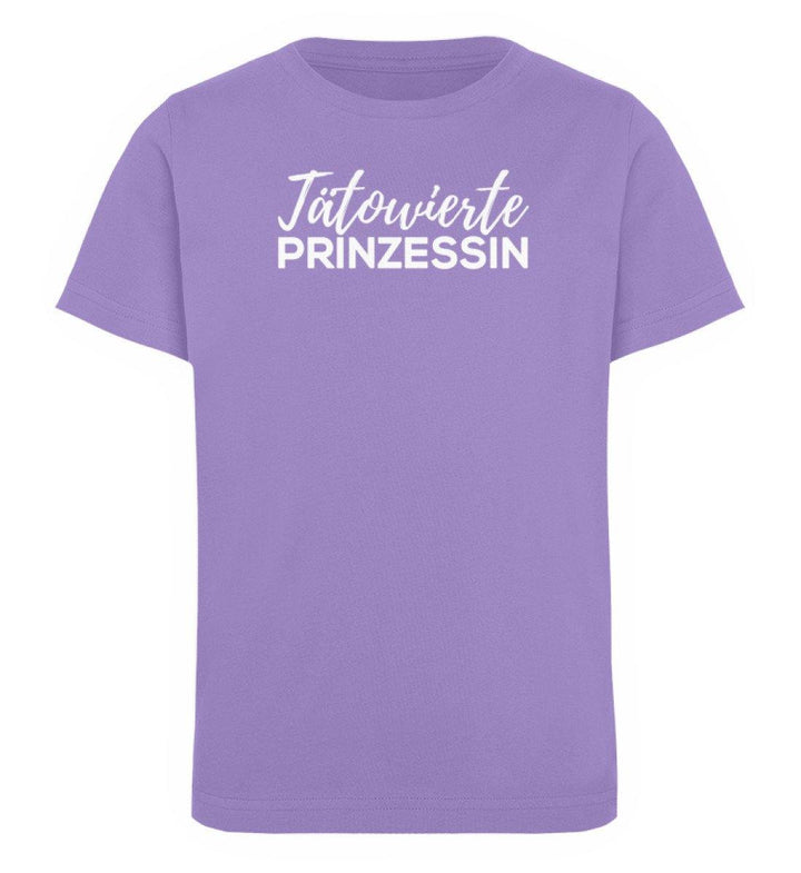 Tätowierte Prinzessin Words on Shirts PR  - Kinder Organic T-Shirt - Words on Shirts Sag es mit dem Mittelfinger Shirts Hoodies Sweatshirt Taschen Gymsack Spruch Sprüche Statement