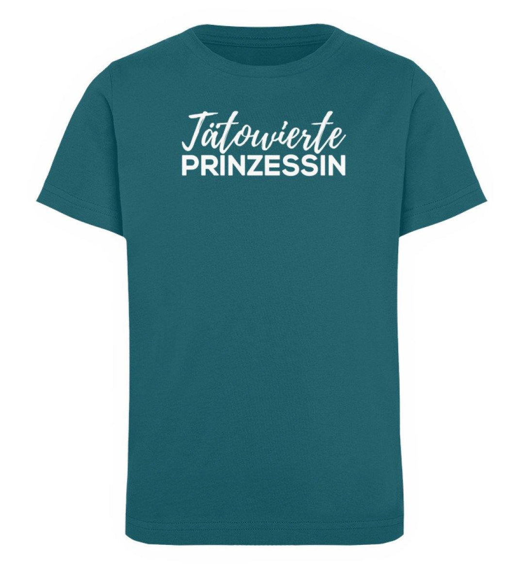 Tätowierte Prinzessin Words on Shirts PR  - Kinder Organic T-Shirt - Words on Shirts Sag es mit dem Mittelfinger Shirts Hoodies Sweatshirt Taschen Gymsack Spruch Sprüche Statement