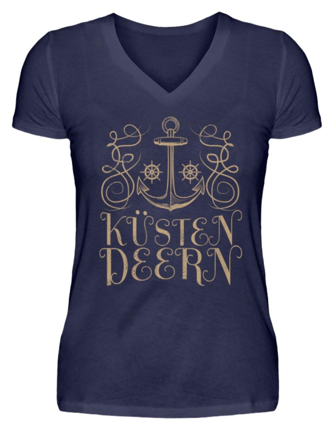 Küsten Deern - Norddeutsch  - V-Neck Damenshirt