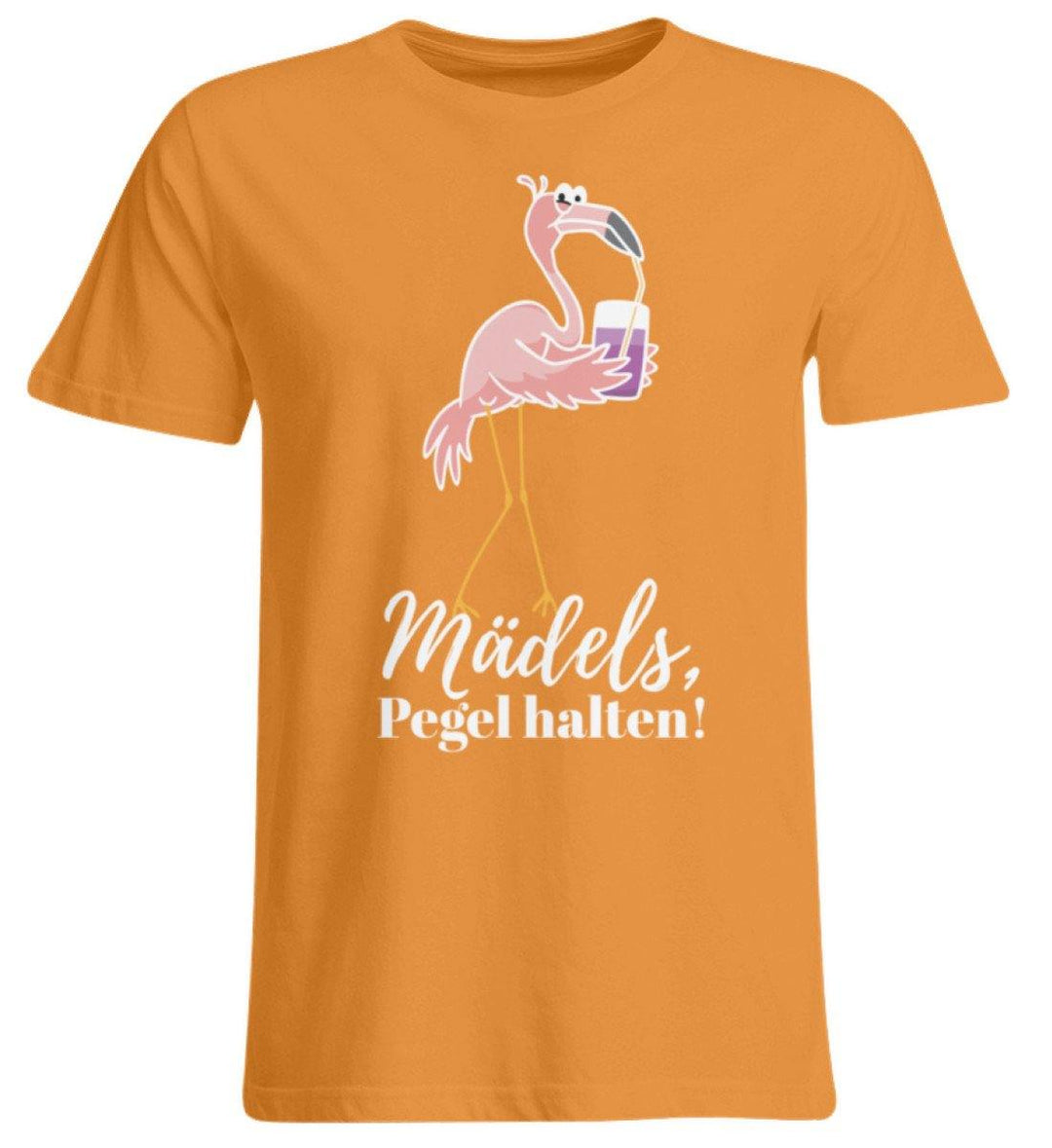 Mädels Pegel halten - Flamingo  - Übergrößenshirt - Words on Shirts Sag es mit dem Mittelfinger Shirts Hoodies Sweatshirt Taschen Gymsack Spruch Sprüche Statement