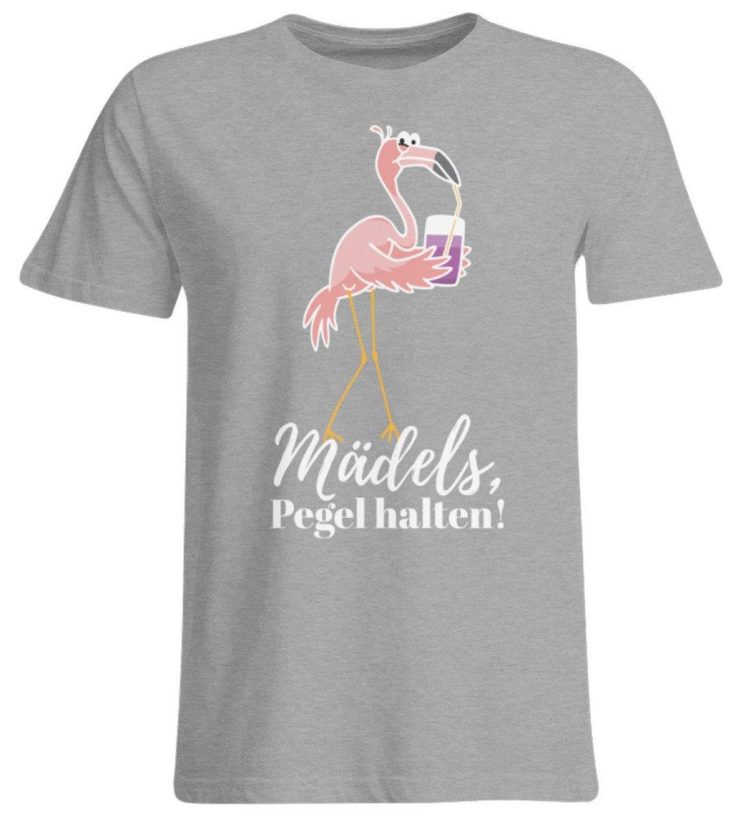 Mädels Pegel halten - Flamingo  - Übergrößenshirt - Words on Shirts Sag es mit dem Mittelfinger Shirts Hoodies Sweatshirt Taschen Gymsack Spruch Sprüche Statement