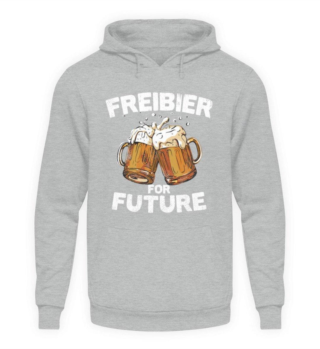 Freibier for Future - Words on Shirts  - Unisex Kapuzenpullover Hoodie - Words on Shirts Sag es mit dem Mittelfinger Shirts Hoodies Sweatshirt Taschen Gymsack Spruch Sprüche Statement