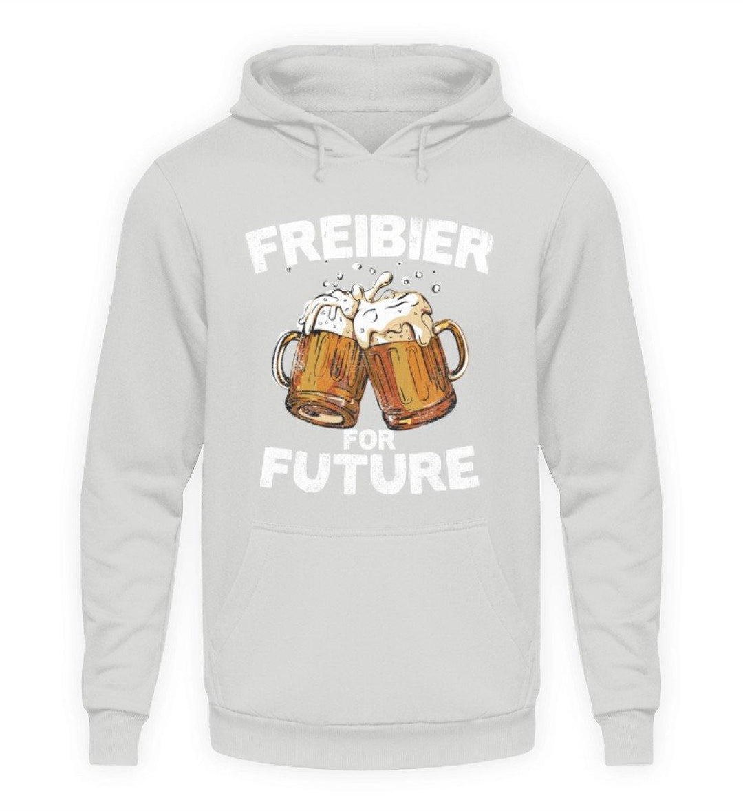 Freibier for Future - Words on Shirts  - Unisex Kapuzenpullover Hoodie - Words on Shirts Sag es mit dem Mittelfinger Shirts Hoodies Sweatshirt Taschen Gymsack Spruch Sprüche Statement