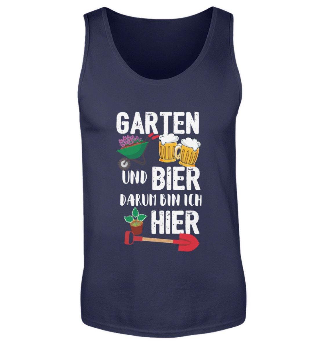 Garten und Bier, Darum bin ich hier.  - Herren Tanktop