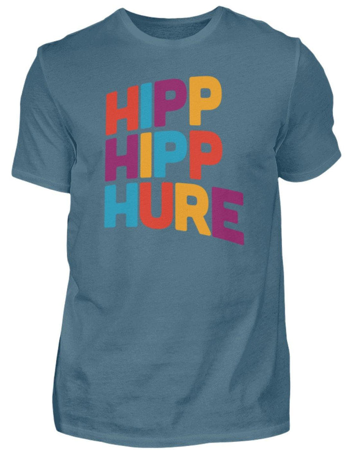 HIPP HIPP HURE- WORDS ON SHIRTS  - Herren Shirt - Words on Shirts Sag es mit dem Mittelfinger Shirts Hoodies Sweatshirt Taschen Gymsack Spruch Sprüche Statement