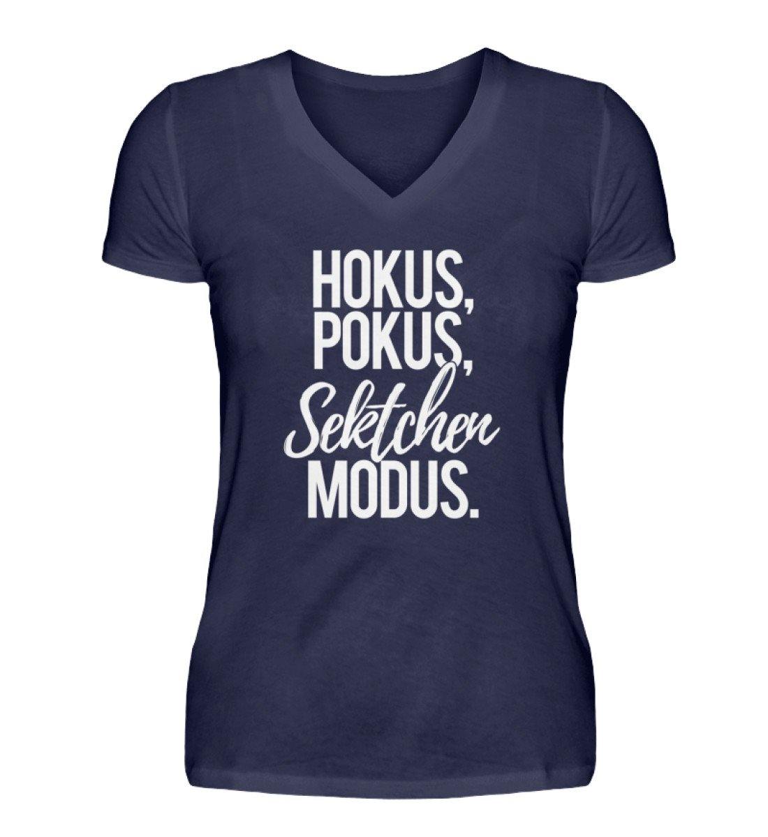 Hokus Pokus Sektchen Modus   - V-Neck Damenshirt