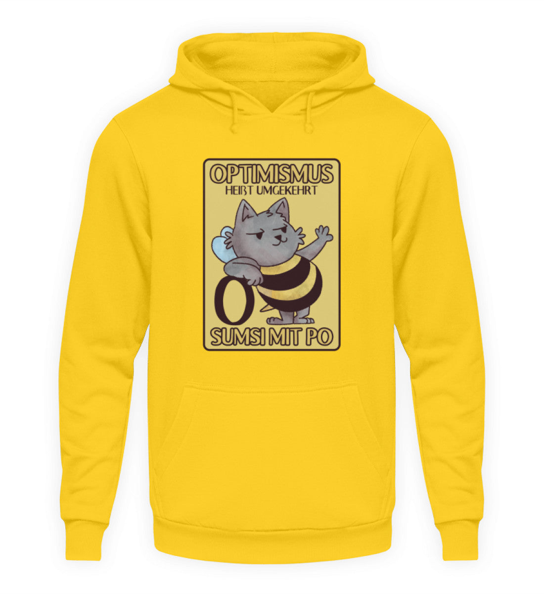 Optimismus heißt umgekehrt Sumsi mit Po  - Unisex Kapuzenpullover Hoodie