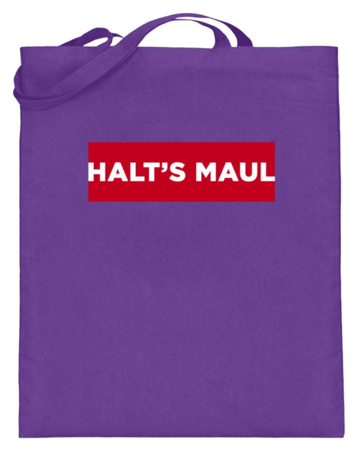 Halts Maul  - Jutebeutel (mit langen Henkeln) - Words on Shirts