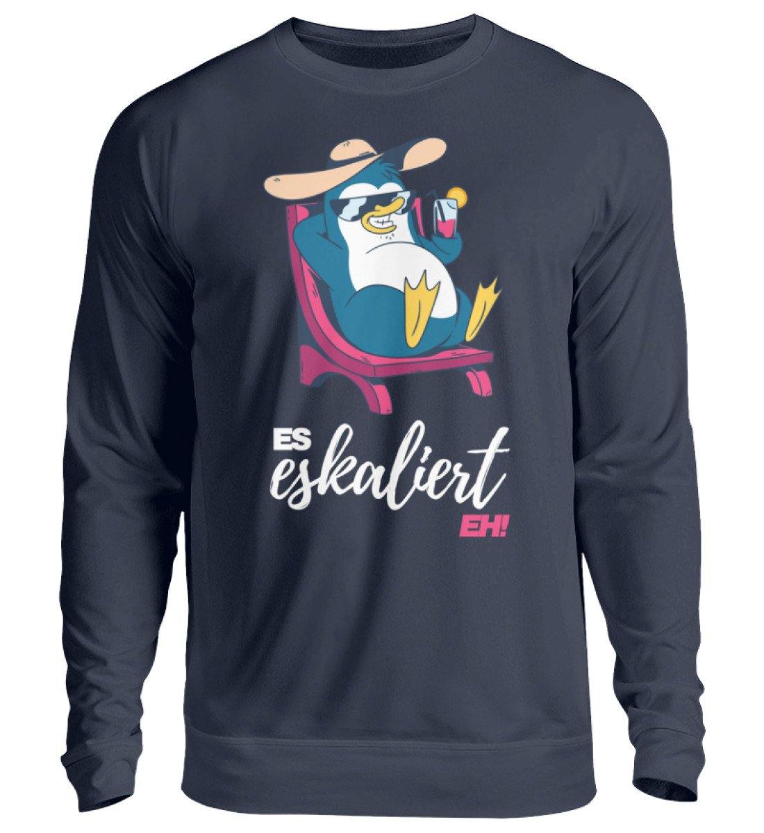 Es eskaliert eh - Pinguin - Words on Shirts  - Unisex Pullover